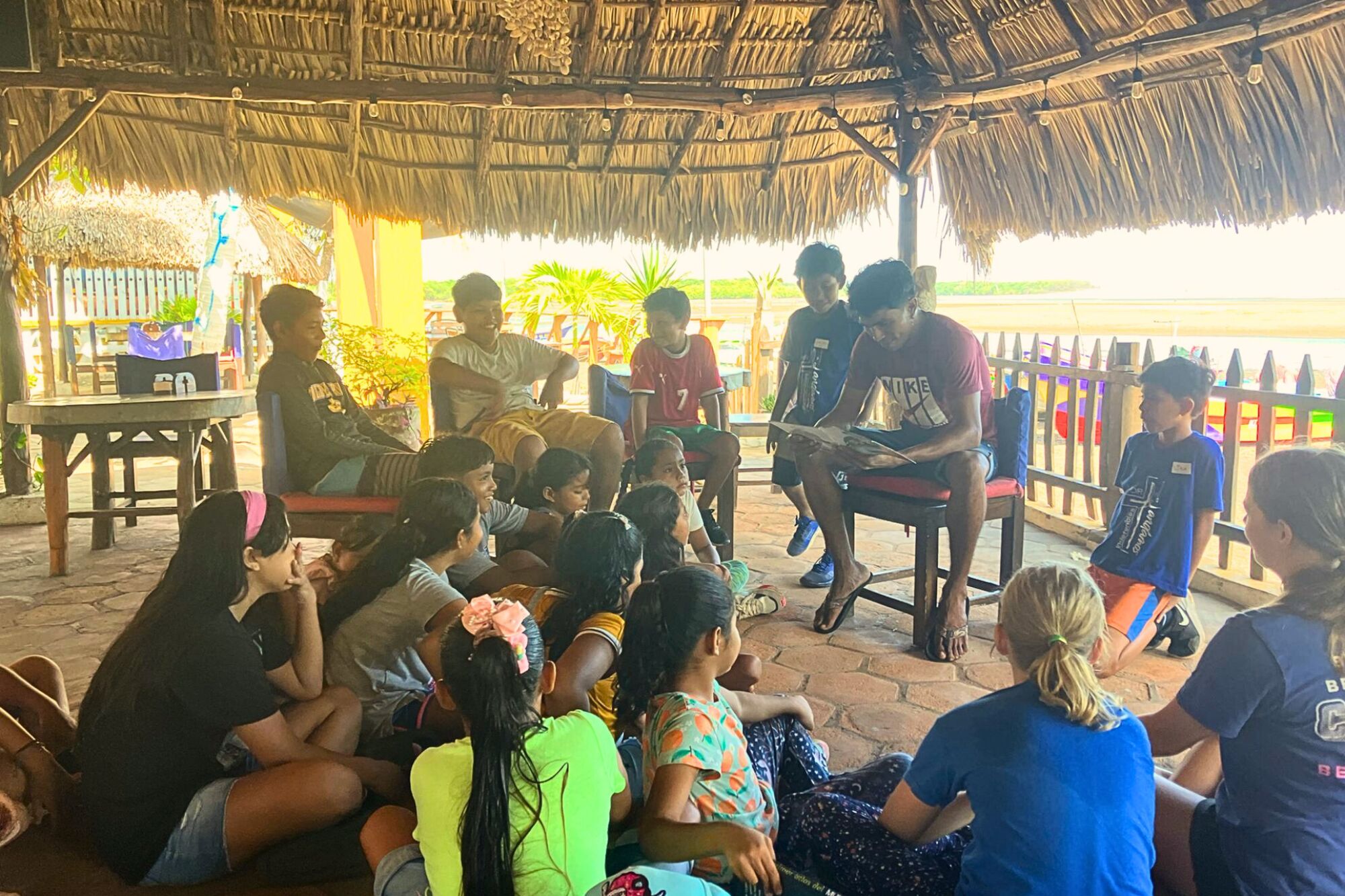 Hector reading to the kids for the first time 
